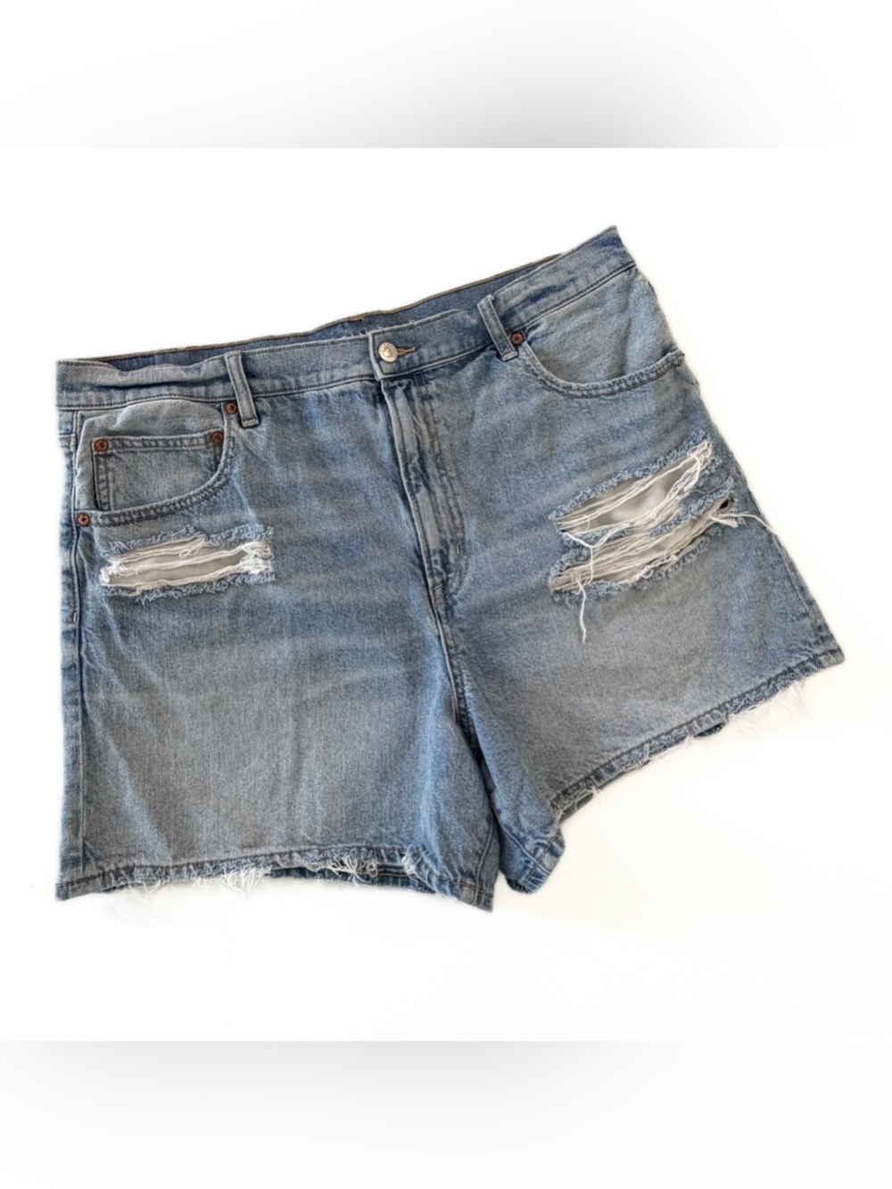 American Eagle Shorts Womens 18 Highest Rise 90s Boyfriend Distressed Strigid
